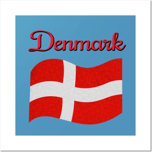 Flag of Denmark, danmarks flag Posters and Art